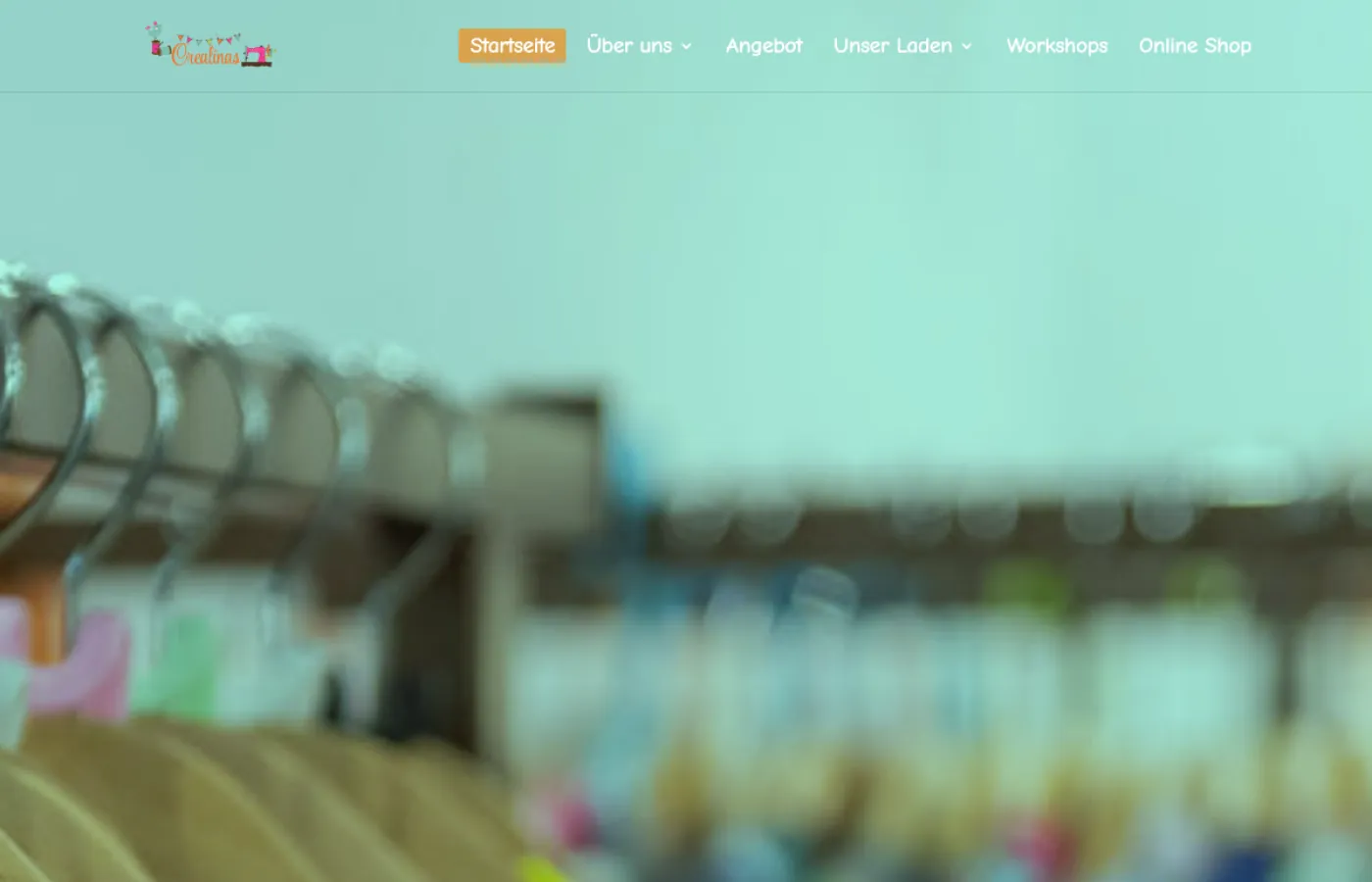 Startseite der WordPress-Website von Crealinas