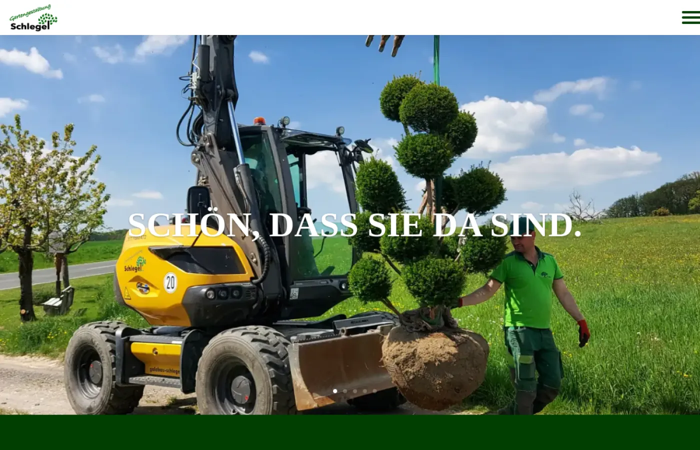Startseite der WordPress-Website von Garten- und Landschaftsgestaltung Schlegel