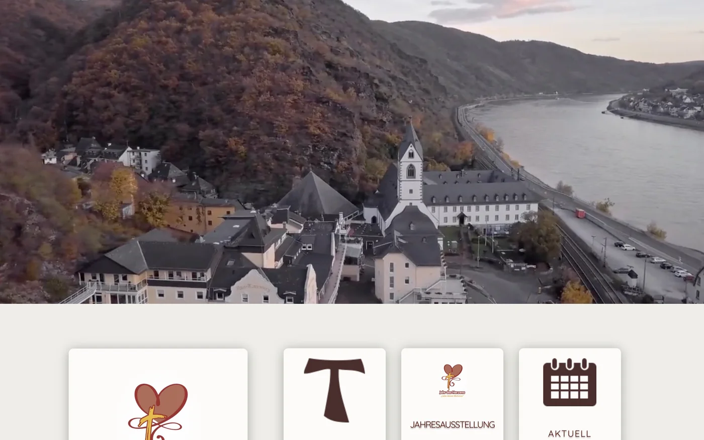 Startseite der WordPress-Website des Wallfahrtsklosters Bornhofen