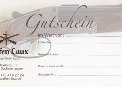 WEDOYU Printdesign WaffenLaux Geschenkgutschein