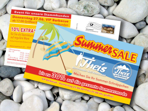Herrenmode Theis Maxikarte Summersale [print]