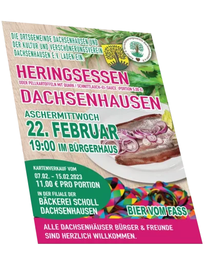 Plakat für KuV Dachsenhausen Realisation wedoyu Werbeagentur