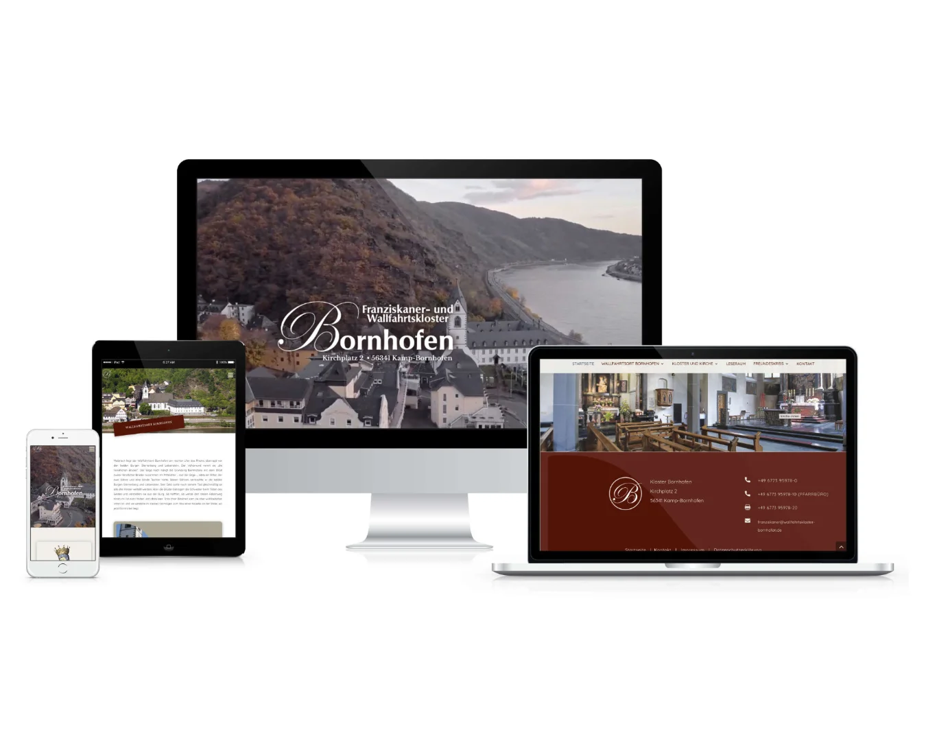 Internetseite für das Kloster Bornhofen Umsetzung wedoyu media